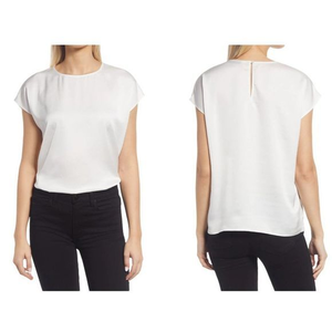 HALOGEN Ivory Cloud Cap Sleeve Blouse‎ (XS)